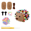 Miniatyrbild 1 av 4: DIY Virkningskit, Söt Igelkott Amigurumi-kit för Nybörjare kaffe