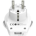 Miniatyrbild 3 av 4: Reseadapter Världen till Europa USB-A 12W Jordad