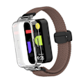 Miniatyrbillede 1 af 3: Redmi Band 3/9 Active Nylon urrem med magnetisk spænde Brun