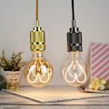Miniatyrbild 3 av 4: LED-lampa Edison Bulb Heart Filament E27 4W 220V Dimbar glödlampa