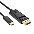 Miniatyrbillede 3 af 4: USB-C til Display Port-kabel Choetech XCP-1801BK, ensrettet, 4K, 1,8m (sort)
