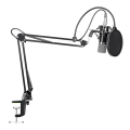 Miniatyrbild 4 av 4: Podcasting Microphone with Boom Arm kit, black