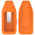Miniatyrbild 6 av 8: Stålklämma för Huawei Band 10/9/8 - Silikon Orange