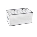Miniatyrbillede 3 af 6: Garderobe stof organizer, foldbar skabsskuffe til jeans T-shirt bukser legging 10-gitter Hvid