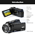 Miniatyrbillede 3 af 6: INF Kompakt håndholdt 5K DSLR videokamera HDV265K