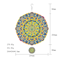 Miniatyrbild 2 av 5: 3D-roterande Mandala vindspel - Påfågeldesign