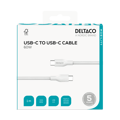 USB-C - C, 1m, USB 2.0, white braided, SPR 3A/60W