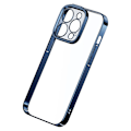 Pikkukuva 5 / 8: Baseus Glitter läpinäkyvä kotelo ja karkaistu lasisetti iPhone 14 Prolle (sininen)