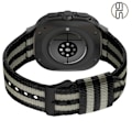 Miniatyrbild 3 av 3: Klockarmband i Nylon för Samsung Watch 7 Ultra 22 mm Svart + ljusgrå