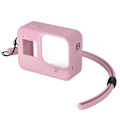 Miniatyrbillede 1 af 6: Silikone etui og tilbehør til GoPro Hero 8 Sort - pink
