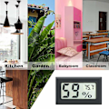 Miniatyrbild 6 av 7: INF Mini digital hygrometer / termometer 5-pack Svart