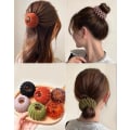 Miniatyrbillede 2 af 5: Kvinder Fuglerede Hair Bun Klo Clips Sort