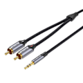 Miniatyrbillede 1 af 2: Kabellyd 2xRCA til 3,5 mm Ventilation BCNBG 1,5 m (grå)