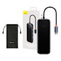 Miniatyrbillede 2 af 11: Hub 5in1 Baseus AcmeJoy-serien USB-C til 2xUSB 3.0 + USB 2.0 + USB-C PD + HDMI (mørkegrå)
