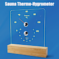 Miniatyrbild 3 av 11: Bastutermometer med omgivningsljus - Vit - ℃