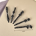 Miniatyrbild 3 av 4: Bangs clips hårspännen för lugg 3-delad model 1