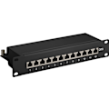 Miniatyrbild 1 av 6: CAT 6 10-tums (25,4 cm) kopplingspanel, 12 portar