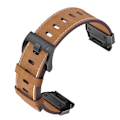 Miniatyrbillede 3 af 7: Ægte læderurrem til Garmin Fenix 8/7X/7/6/5/965 Brun 26 mm