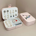 Miniatyrbillede 2 af 2: Rejse smykkeskrin case organizer dobbelt lag