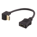 Miniatyrbild 3 av 3: Flexible HDMI adapter, 0.2m, right-down, HDMI M/F, UHD, blac