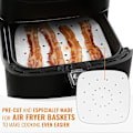 Miniatyrbillede 3 af 5: Air Fryer engangspapir firkantet 18 cm 100-pak Hvid