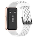 Pikkukuva 3 / 4: Vaihtoranneke Huawei Band 10/9/8 - Hengittävä reikäkuvio Valkoinen