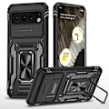 Miniatyrbillede 1 af 4: Google Pixel Black Case med ringstander og glidende linse Google Pixel 7 Pro