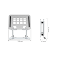 Miniatyrbild 2 av 2: 360° roterande tablettställ i aluminiumlegering för 4-12,8 tums enheter Grå