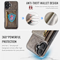 Pikkukuva 6 / 11: 2-in-1 magneettinen puhelinkotelo iPhone 16 Prolle - Kahvi
