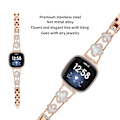 Miniatyrbild 2 av 6: Cloverlink-armband för Fitbit Versa 3/4/Sense 2 Rose guld