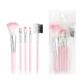 Miniatyrbild 7 av 7: Sminkborstar Set med 5 make-up-borstar Rosa