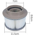 Miniatyrbillede 7 af 9: INF 2-Pak - Poolfilter til MSPA oppustelige pools FD2089 - Poolfilter