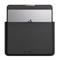Miniatyrbillede 3 af 3: INVZI læderetui/cover med stativfunktion til MacBook Pro/Air 13"/14" (sort)