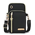 Miniatyrbild 1 av 2: Nylon Phone Crossbody-väska, liten axelväska för kvinnor Svart