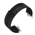 Miniatyrbillede 2 af 4: Stilfuld bølgemønster nylon loop rem til Huawei Watch Fit 4 Pro Sort