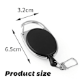 Miniatyrbillede 4 af 6: INF Udtrækkelig nøglering med yo-yo funktion og snor 72 cm 1-pak