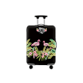 Miniatyrbild 2 av 3: Skyddande resväskfodral, tjockt elastiskt bagagefodral Djungel flamingo mönster L