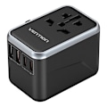 Miniatyrbild 4 av 4: Vention FJFB0 GaN 2xUSB-C 2xUSB-A Universal reseadapter 65W (svart)