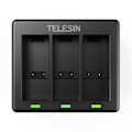 Miniatyrbild 5 av 5: Telesin laddare med 3 platser + 2 batterier för GoPro Hero 12 / Hero 11 / Hero 10 / Hero 9