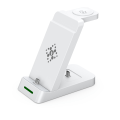Miniatyrbillede 2 af 10: INF 3-i-1 trådløs oplader til telefon, Samsung smartwatch, høretelefoner Hvid
