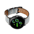 Miniatyrbild 3 av 3: Armband i äkta läder för Google Pixel Watch 3 (45 mm) - Grå