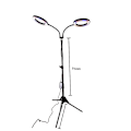 Miniatyrbild 1 av 3: Tripod Plant Grow Light med fullt spektrum för inomhusväxter