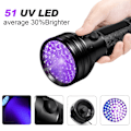 Pikkukuva 7 / 7: INF UV-taskulamppu 51 LED-valolla 395 nm vedenpitävä