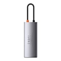 Miniatyrbild 4 av 11: Hub 6in1 Baseus Metal Gleam Series, USB-C till 3x USB 3.0 + HDMI + USB-C PD + Ethernet RJ45