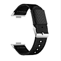 Miniatyrbillede 2 af 4: Stilfuld nylonrem til Huawei Fit 3/4/4 Pro Sort