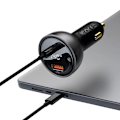 Miniatyrbillede 6 af 10: Biloplader Baseus Superme, USB, USB-C, 140W (sort)