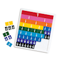Miniatyrbillede 3 af 4: Rainbow fraktion fliser med bakke læringsressourcer LER 0615