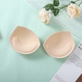 Miniatyrbillede 7 af 7: 1 par trekantsamlende udskiftelige bh-puder til kvinders bh-skål Beige