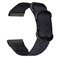 Miniatyrbild 1 av 4: Nylon Canvas Armband för Fitbit Versa 3/Sense Svart