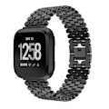 Miniatyrbild 1 av 3: Klockarmband i Rostfritt Stål för Fitbit Versa Smartwatch Fitbit Versa 4 Svart